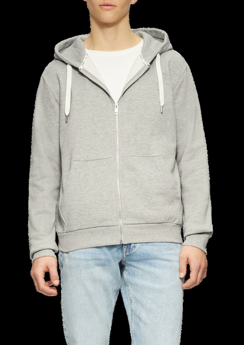 Basic-Sweatjacke mit Kapuze