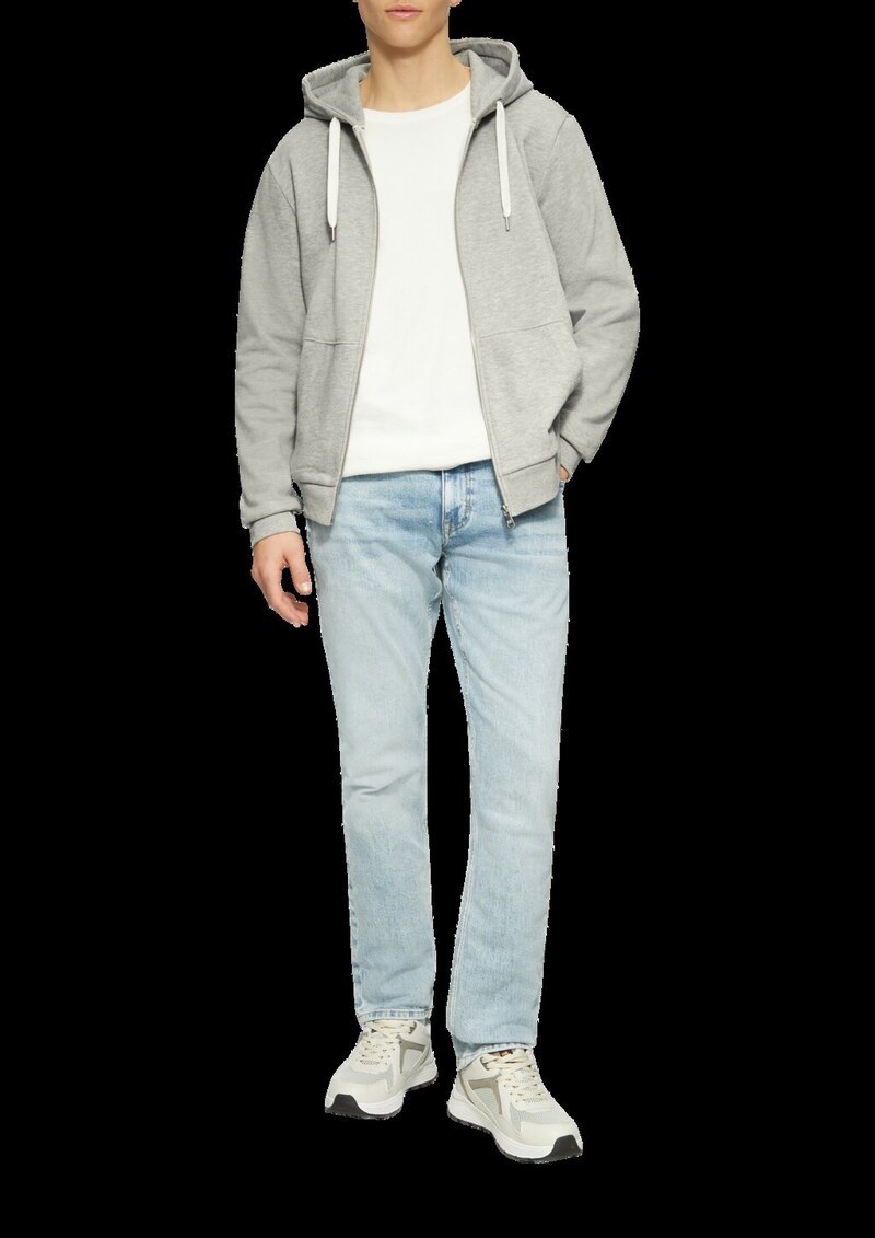 Basic-Sweatjacke mit Kapuze