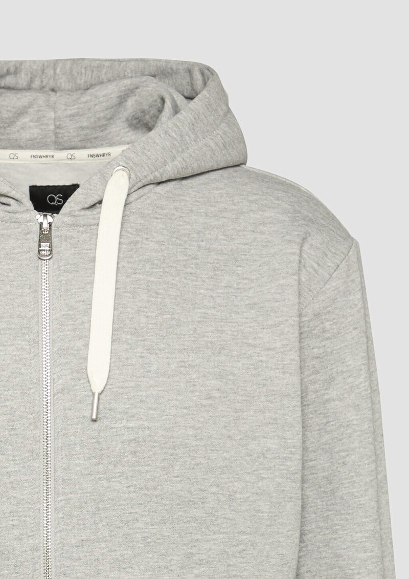 Basic-Sweatjacke mit Kapuze