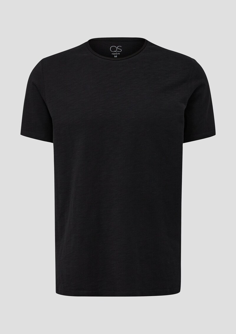 Baumwollshirt mit Rollkante