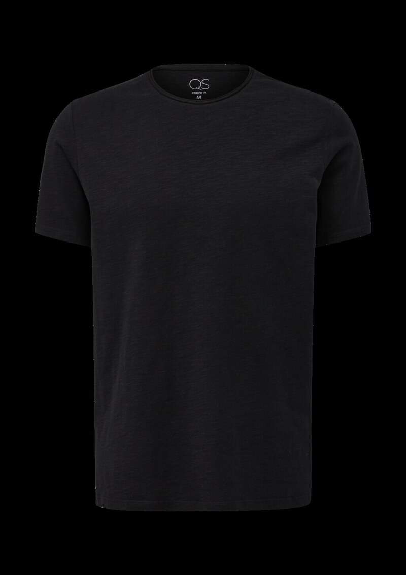 Baumwollshirt mit Rollkante