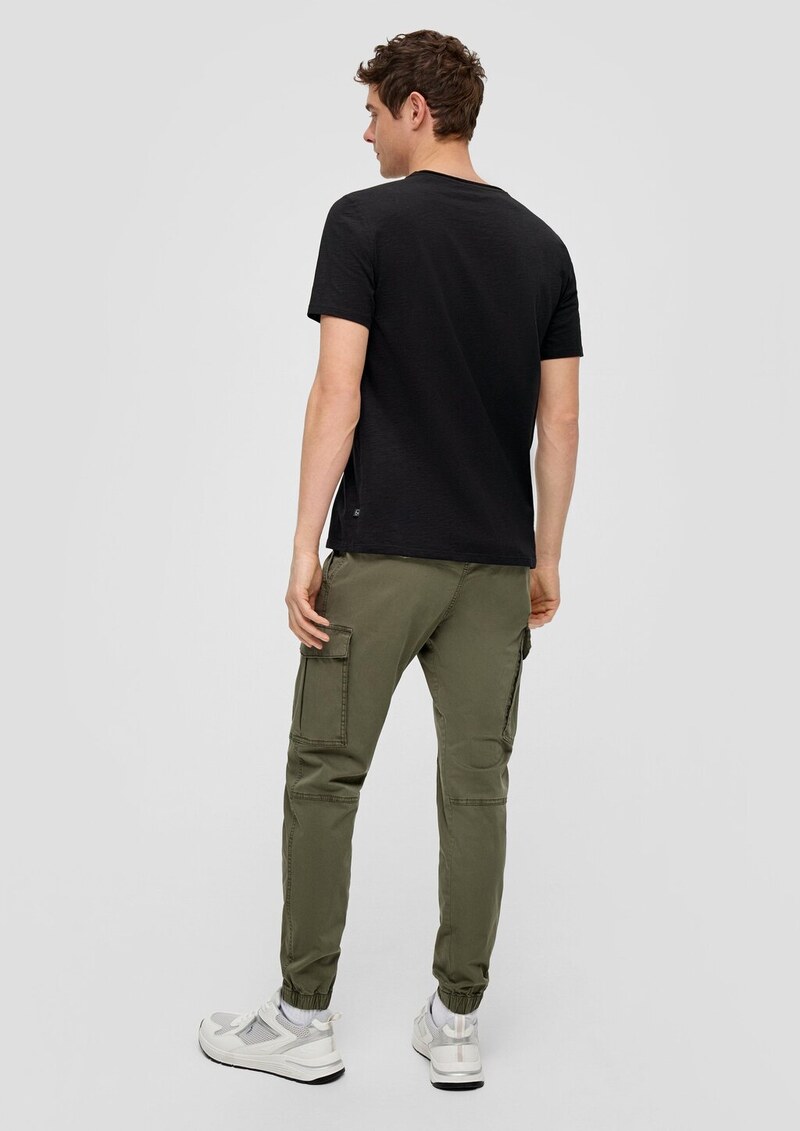 Baumwollshirt mit Rollkante