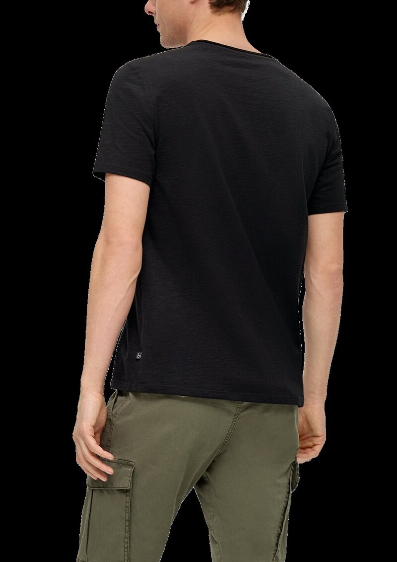 Baumwollshirt mit Rollkante