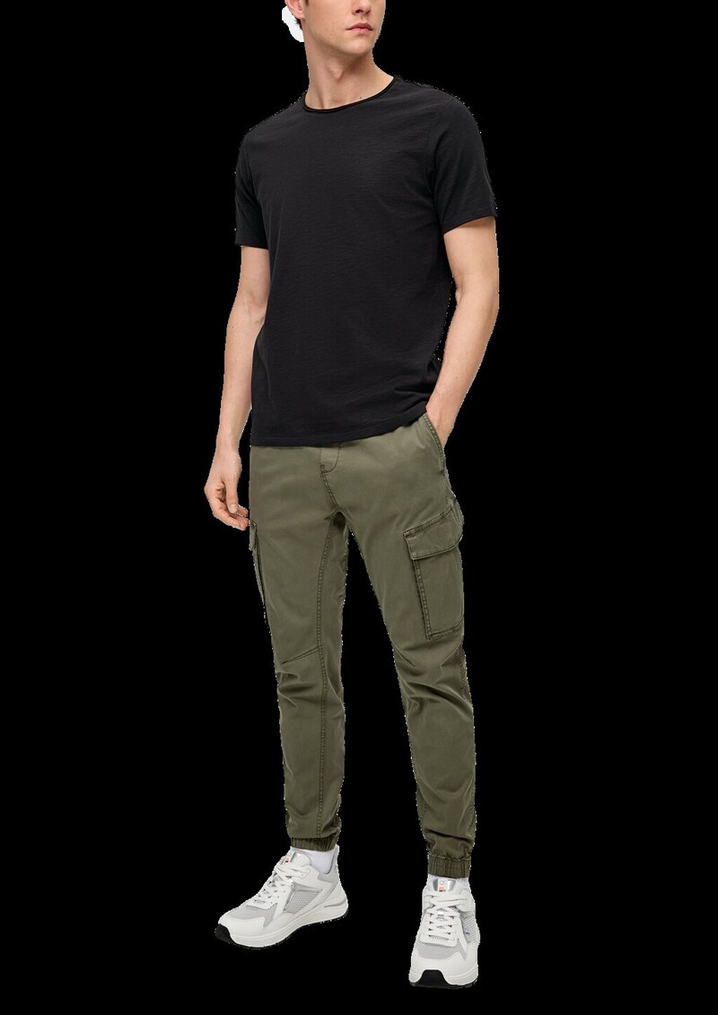 Baumwollshirt mit Rollkante