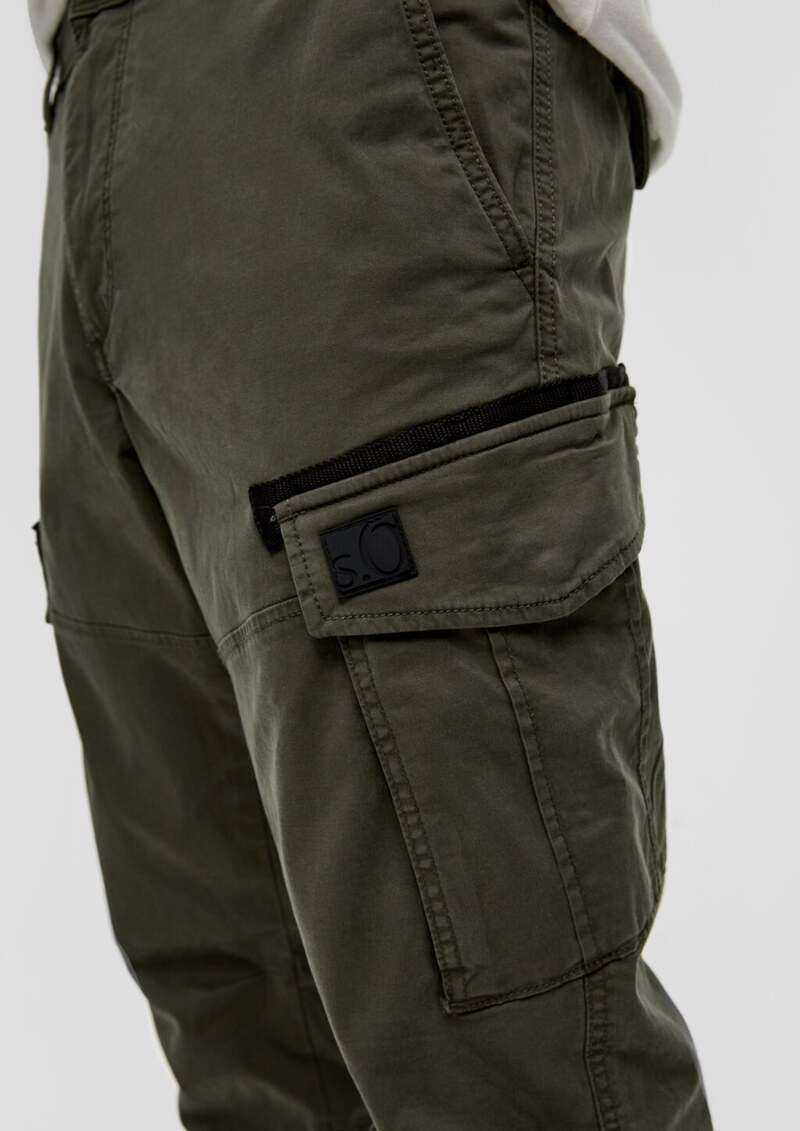 Cargohose mit Garment Dye und Straight Leg