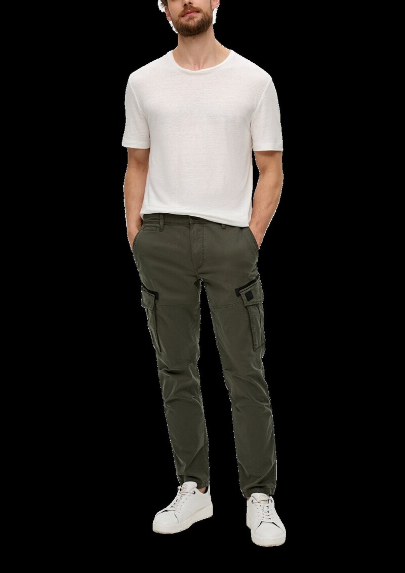 Cargohose mit Garment Dye und Straight Leg