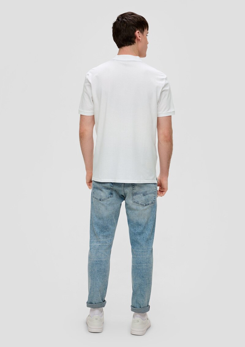 Poloshirt mit Piquéstruktur