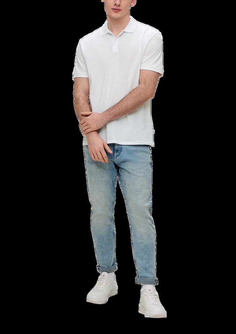 Poloshirt mit Piquéstruktur