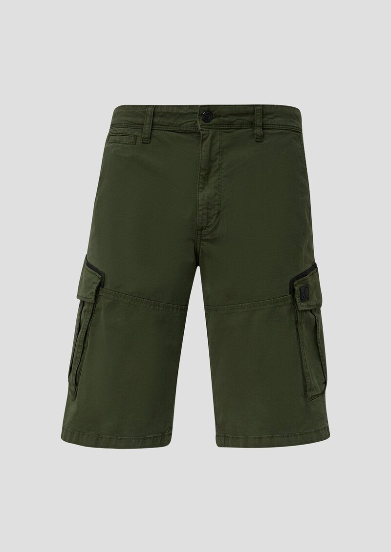 Relaxed: Cargo-Bermuda mit Garment Dye