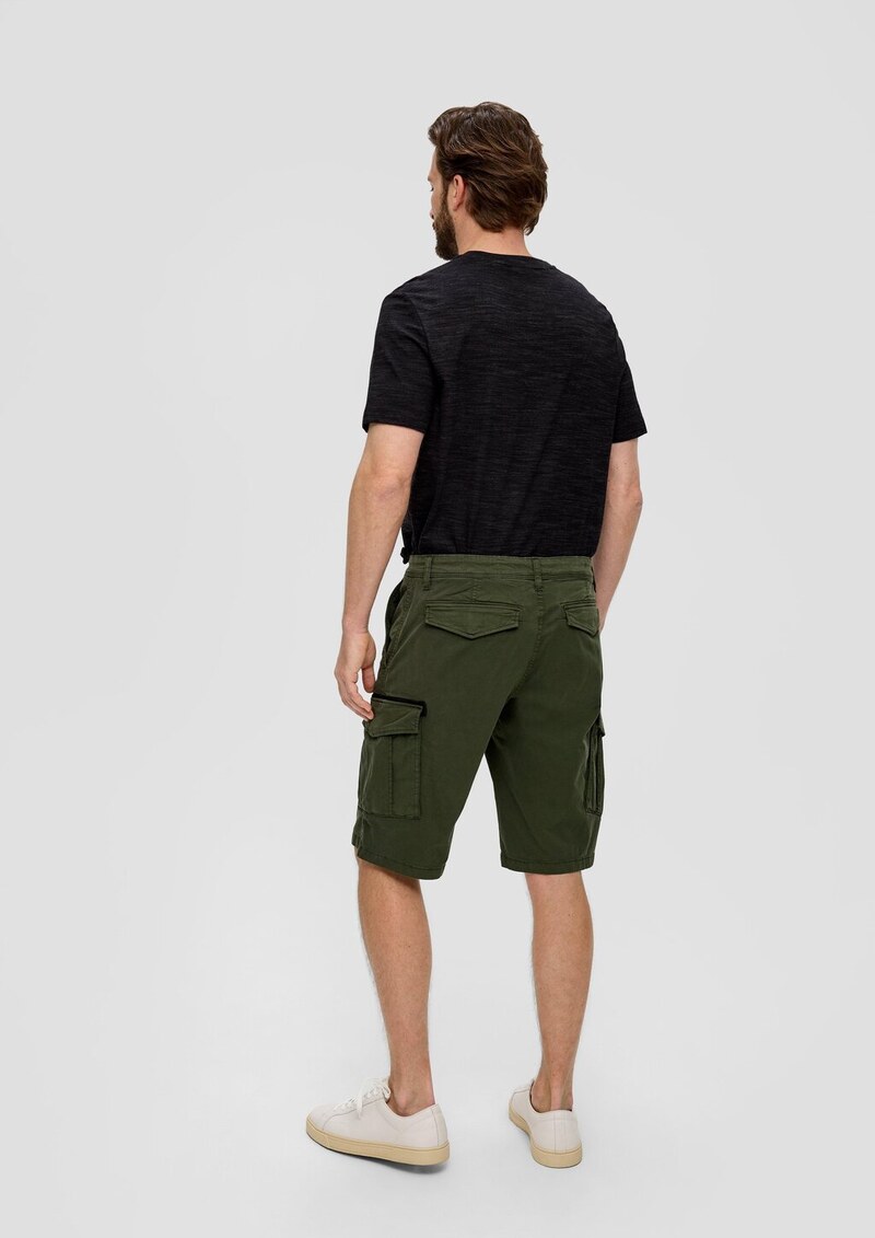 Relaxed: Cargo-Bermuda mit Garment Dye