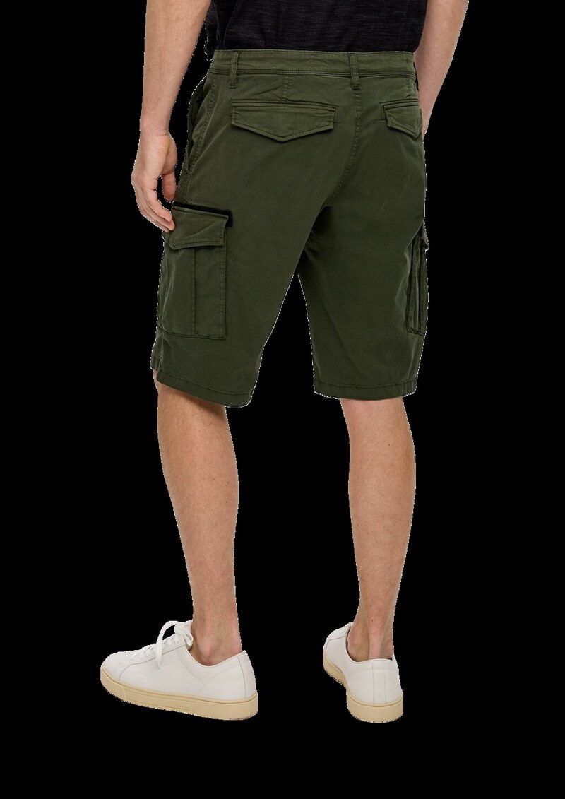 Relaxed: Cargo-Bermuda mit Garment Dye