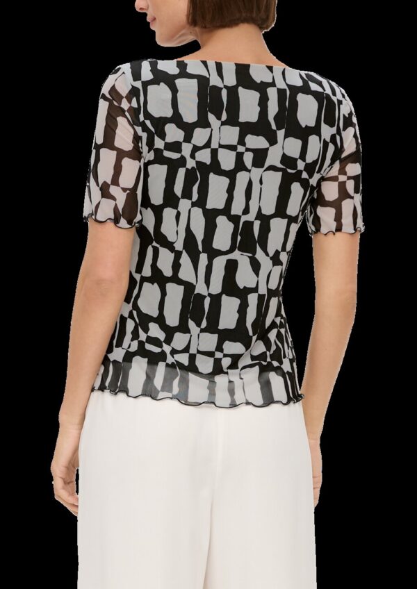 T-Shirt mit Mesh-Overlay