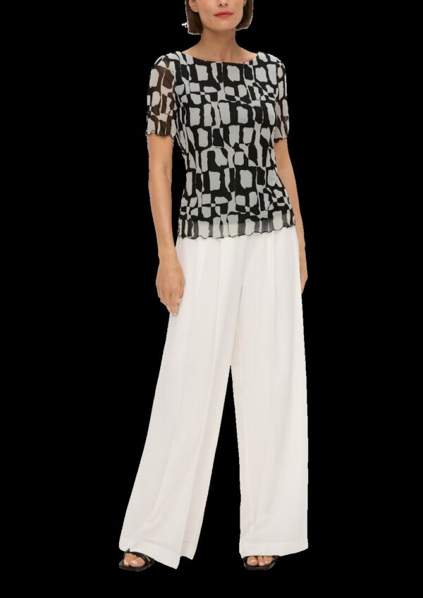 T-Shirt mit Mesh-Overlay