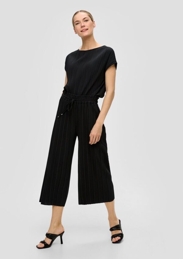 Plissierte Hose mit Wide Leg