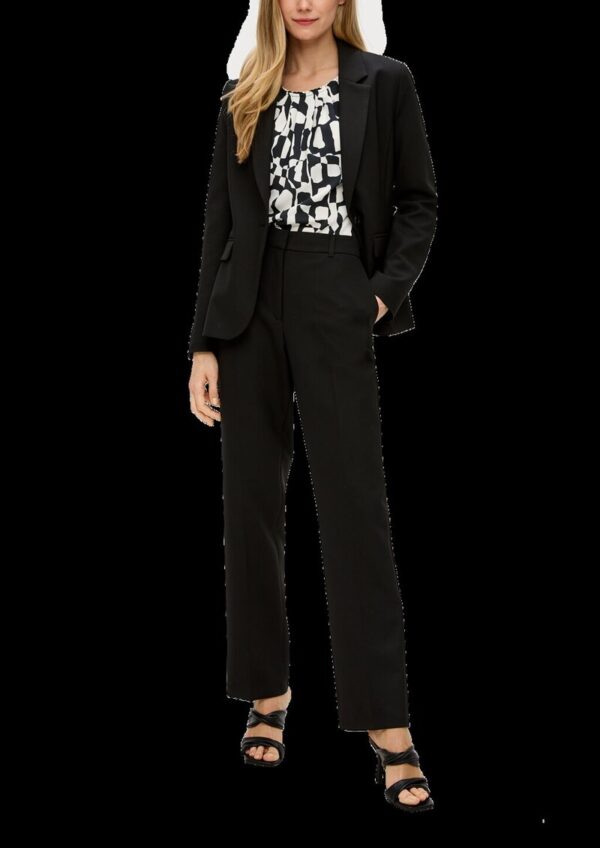 Gemusterte Bluse mit Falten-Details