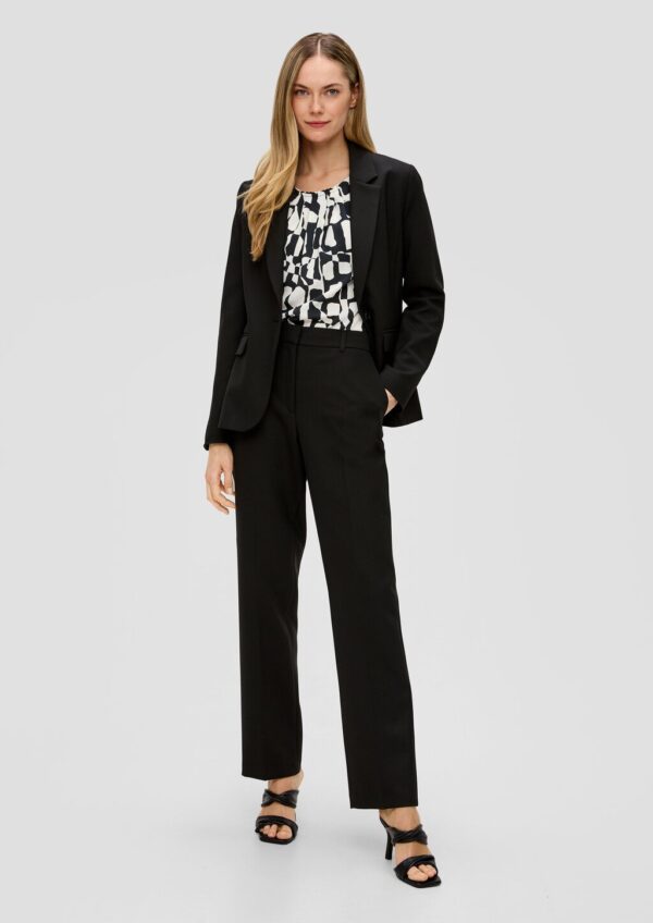 Gemusterte Bluse mit Falten-Details