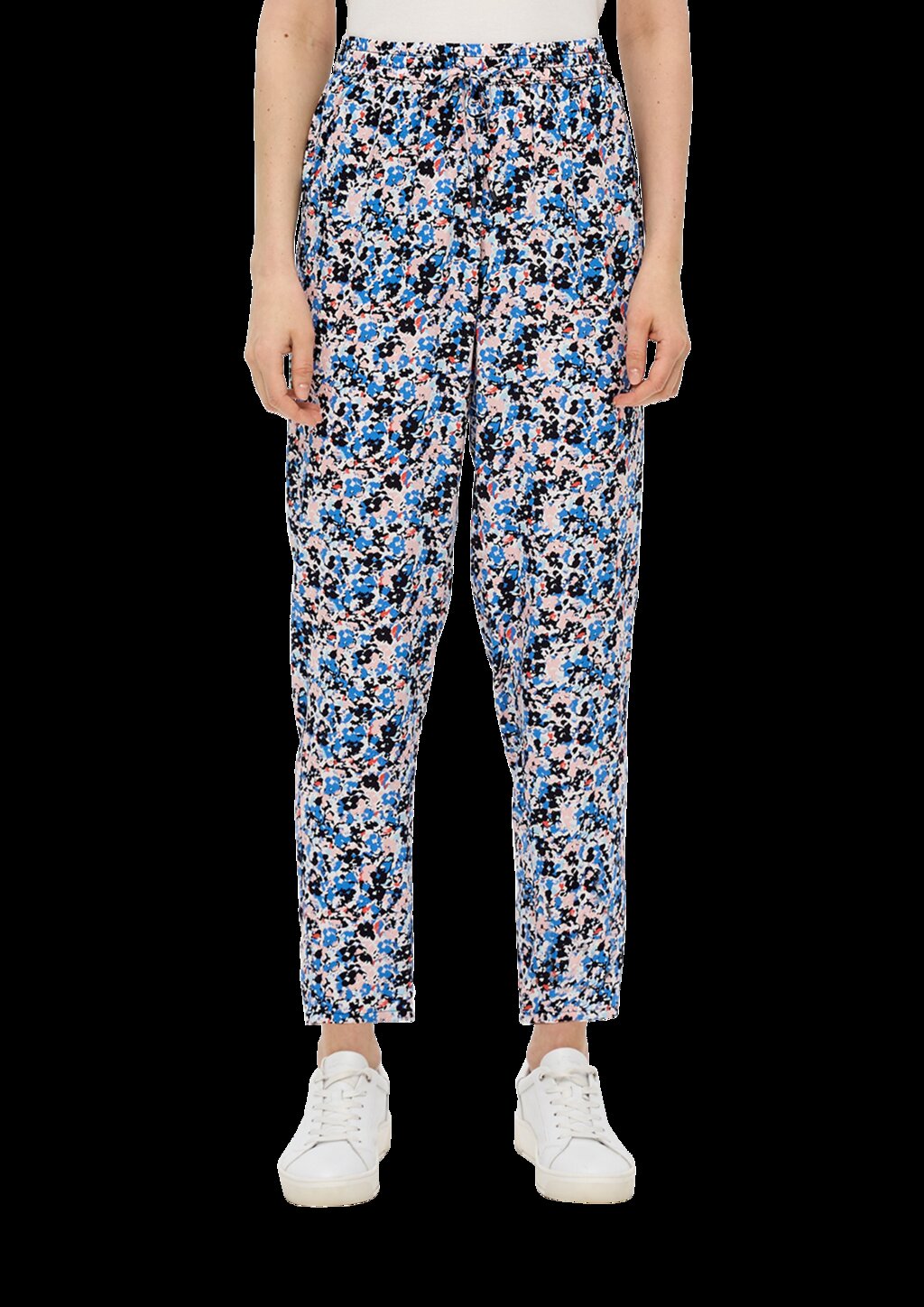 Schlupfhose aus reiner Viskose mit Tapered Leg