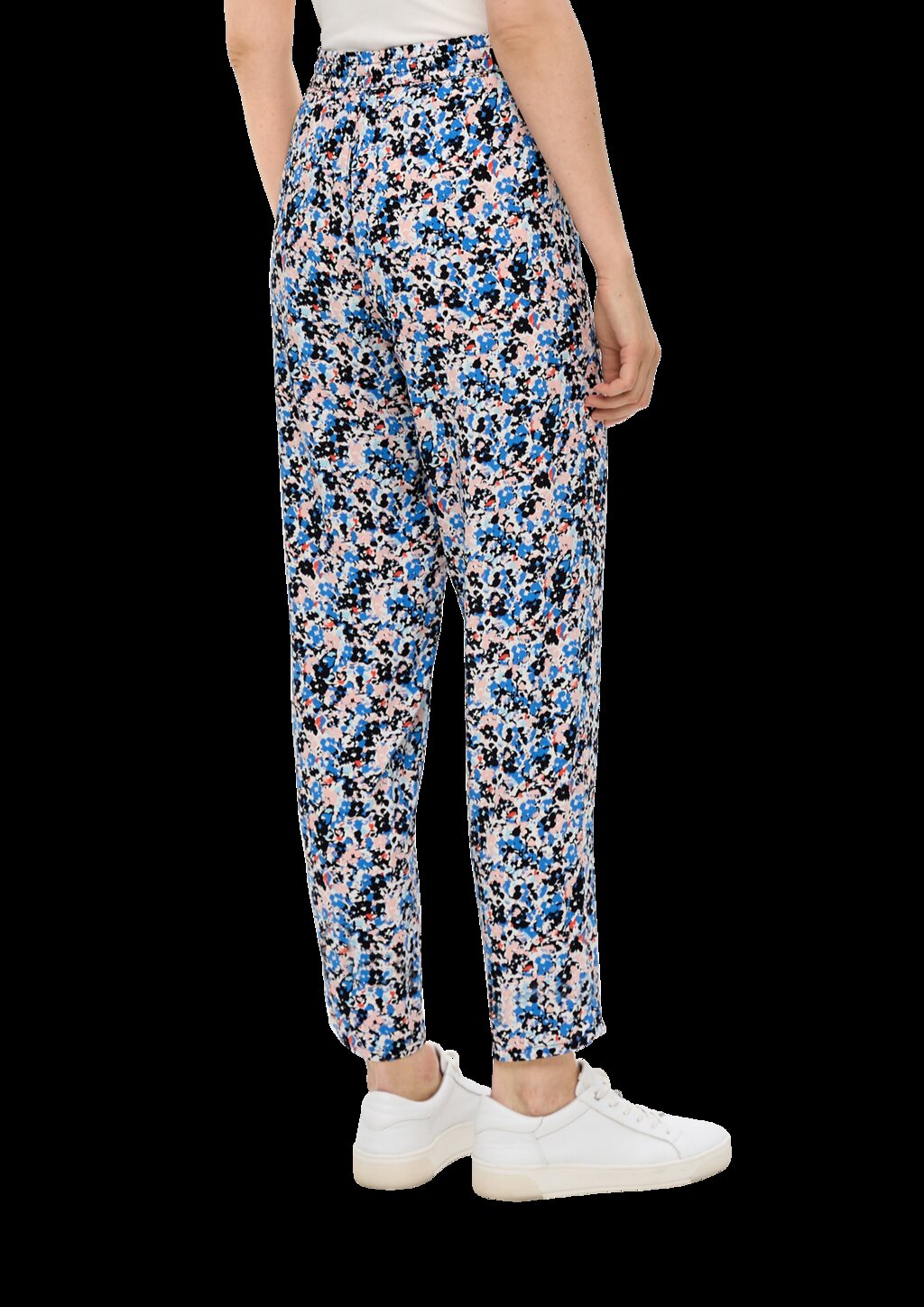 Schlupfhose aus reiner Viskose mit Tapered Leg