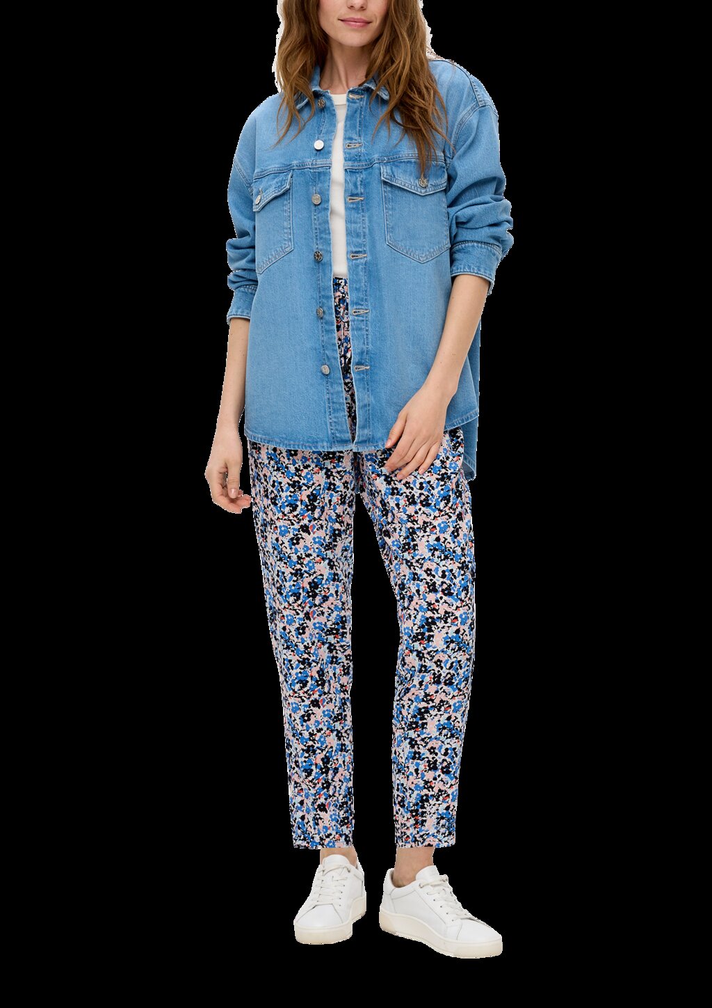 Schlupfhose aus reiner Viskose mit Tapered Leg