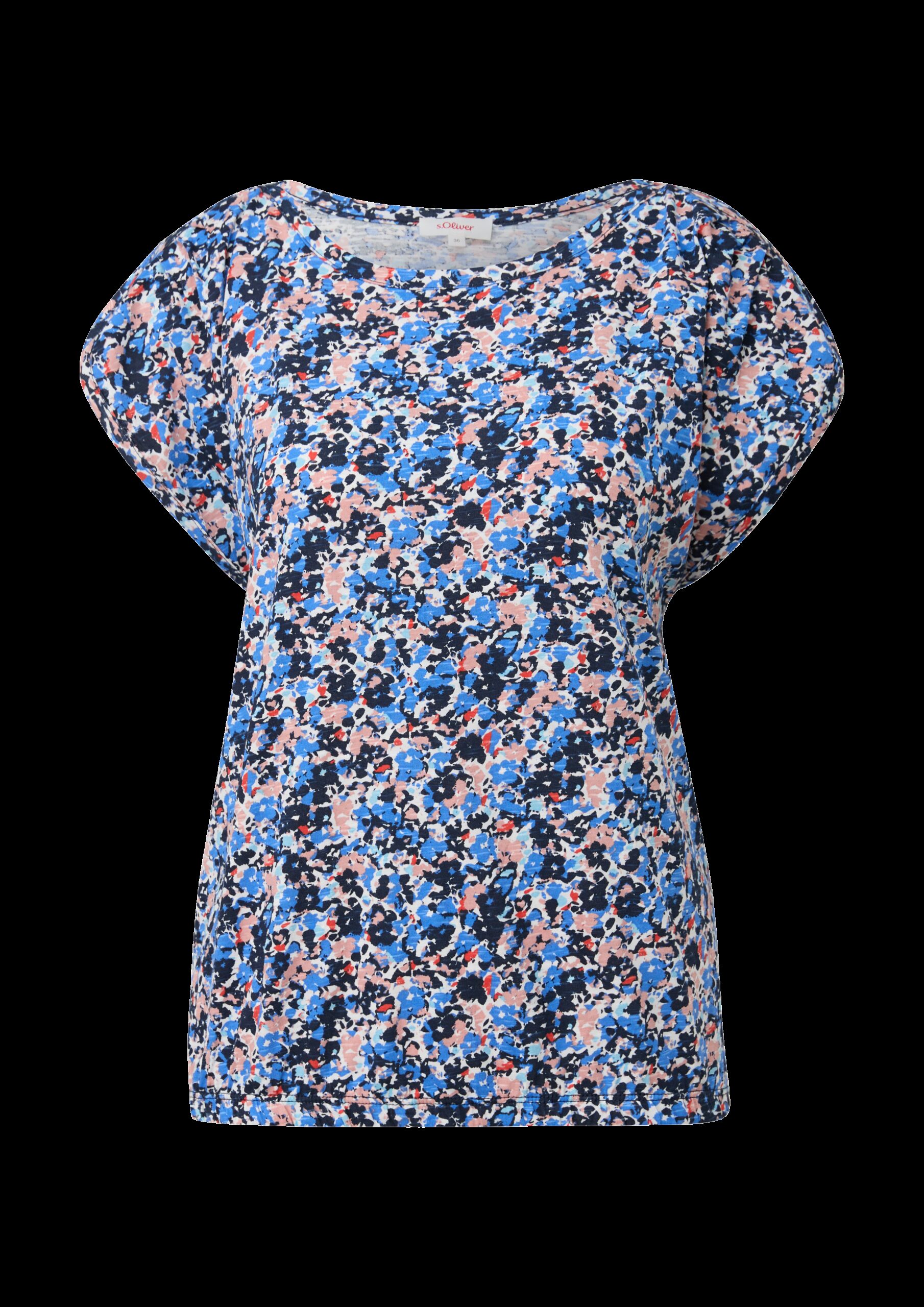 T-Shirt mit gerafften Ärmeln