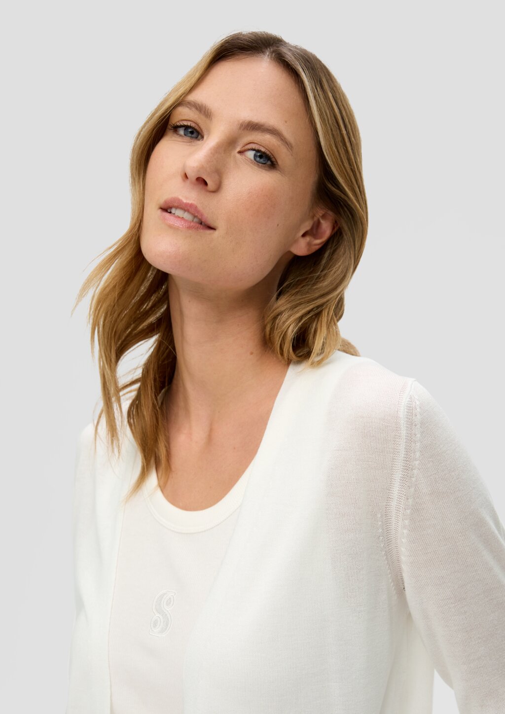 Feinstrick-Cardigan aus reiner Viskose