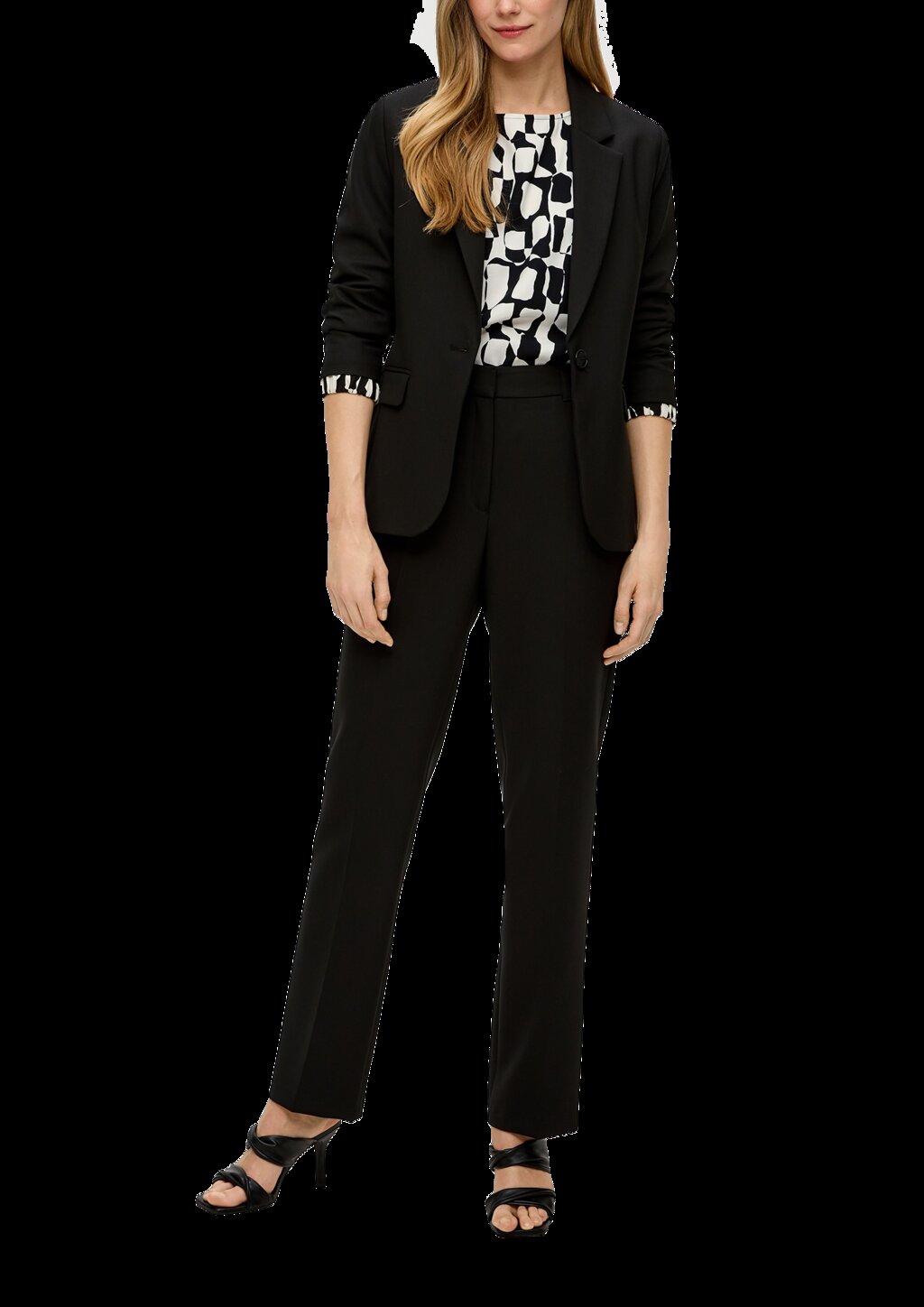 Locker geschnittene Bluse mit 3/4-Arm