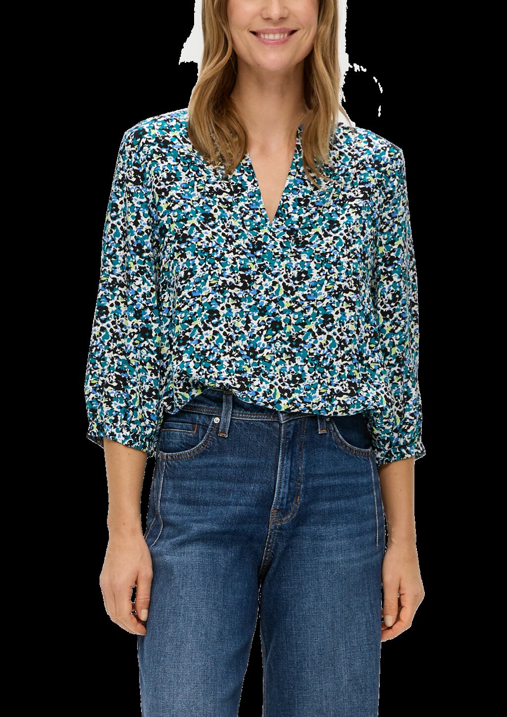 Tunikabluse mit All-over-Print