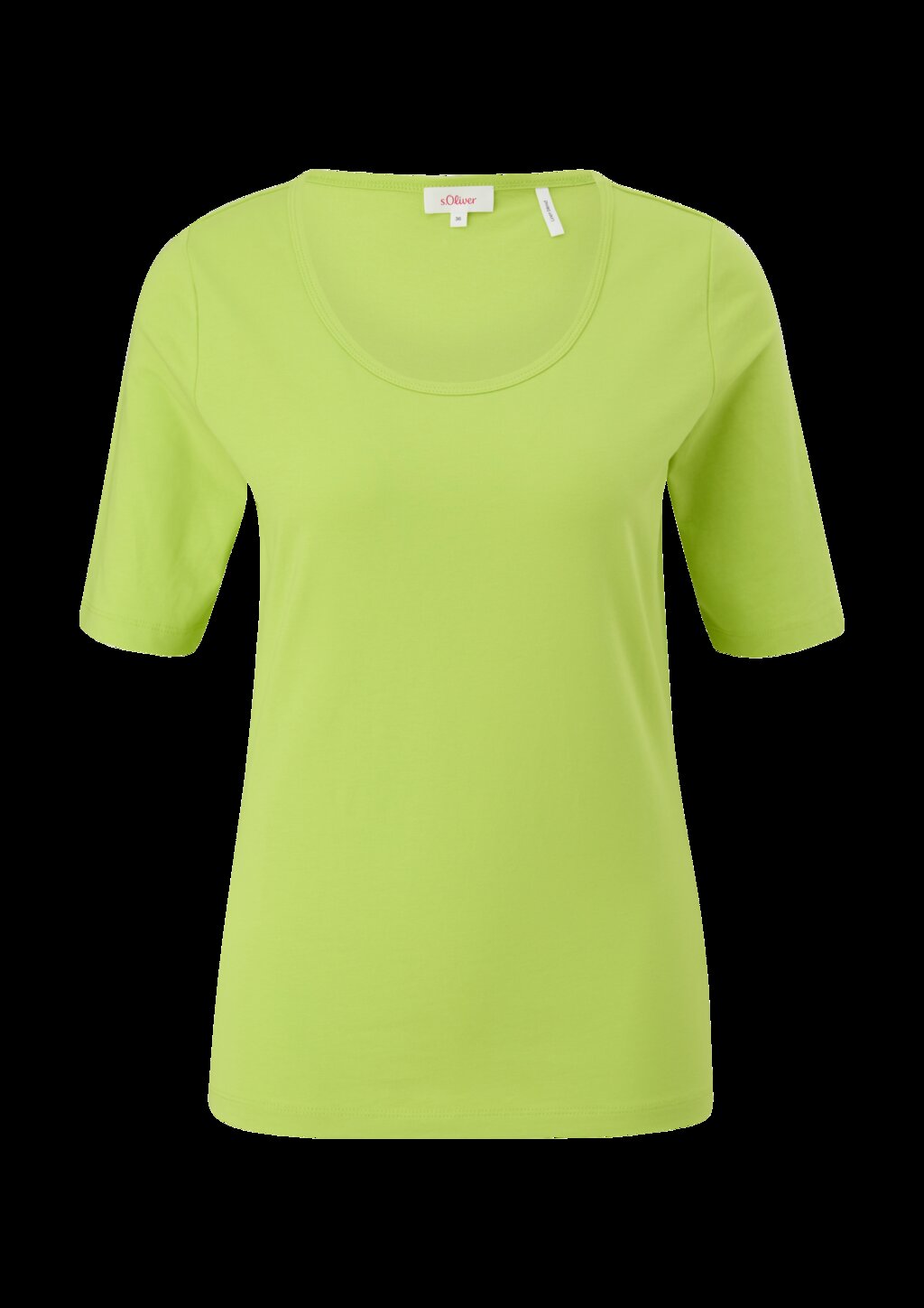 Jersey-Shirt mit U-Ausschnitt