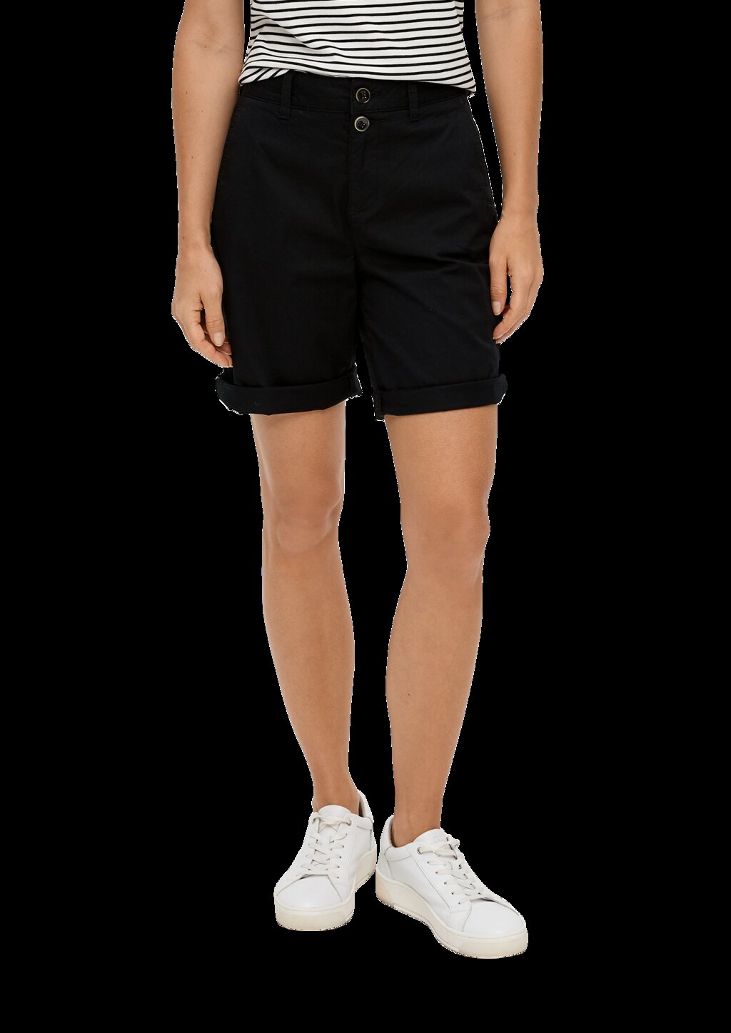 Regular: Shorts aus Baumwollstretch