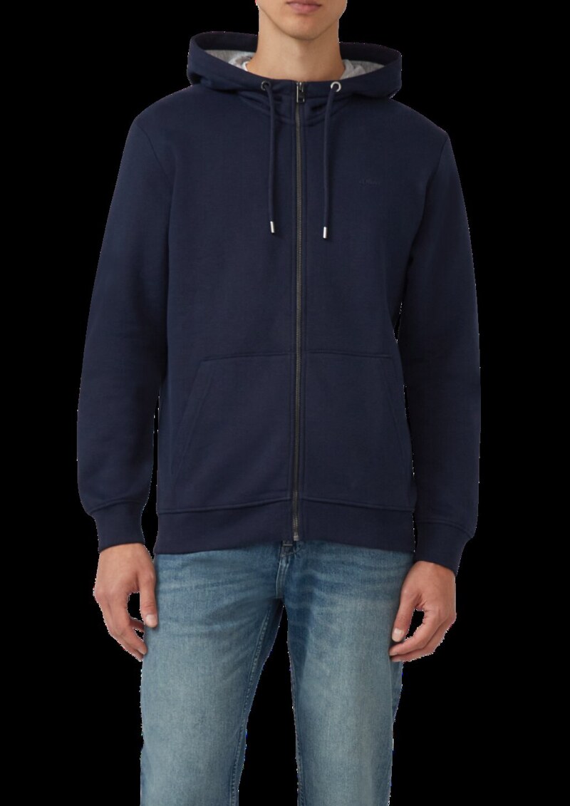 Sweatshirt-Jacke mit Kapuze und Logo