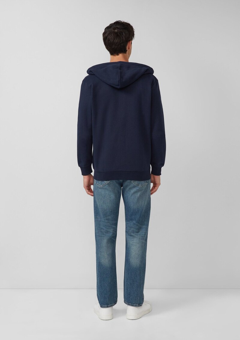 Sweatshirt-Jacke mit Kapuze und Logo