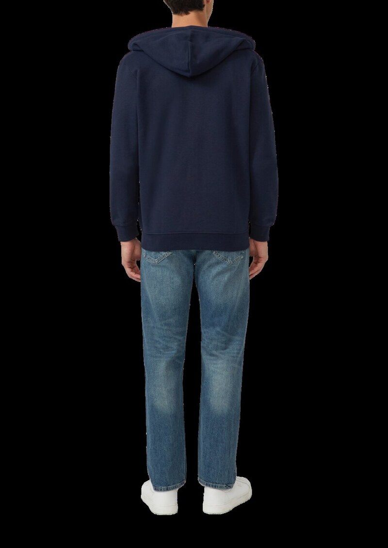 Sweatshirt-Jacke mit Kapuze und Logo