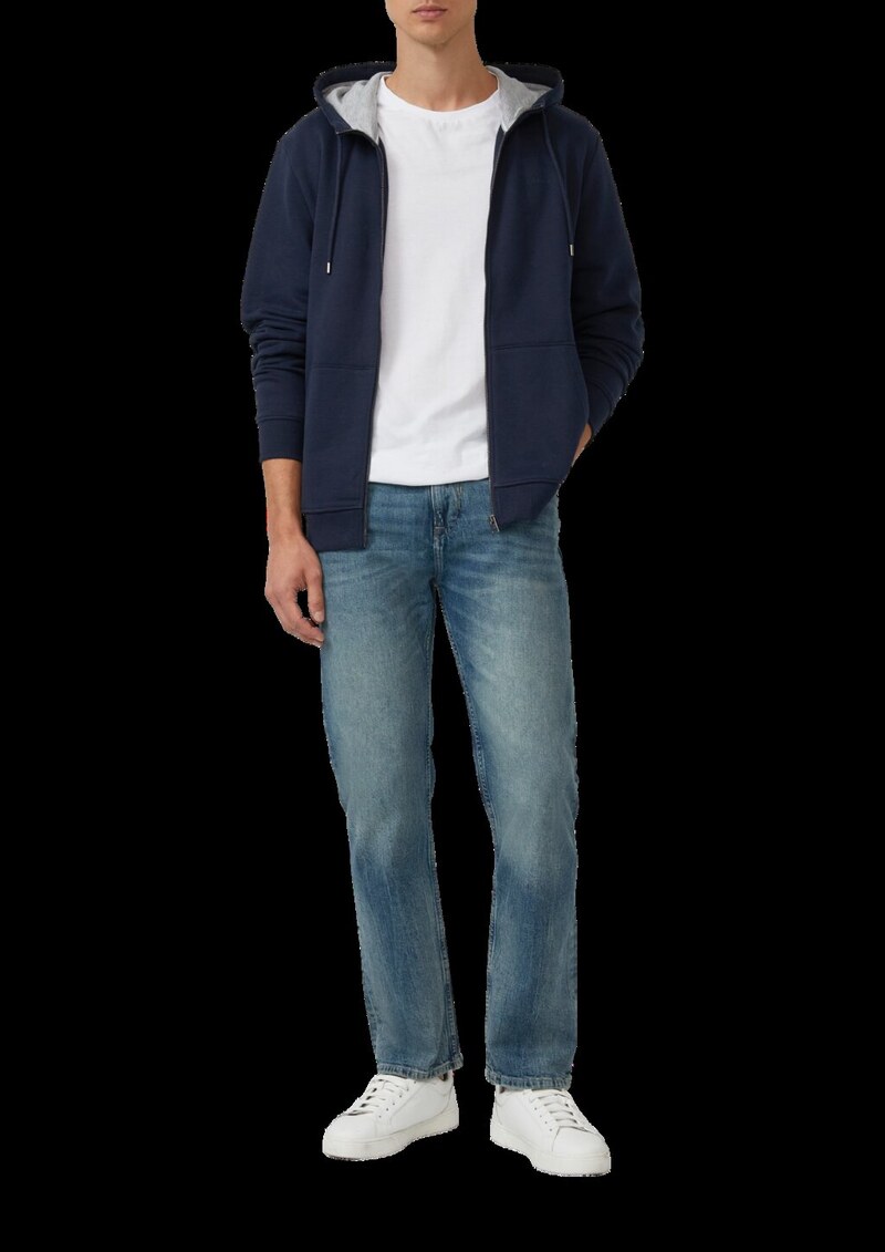 Sweatshirt-Jacke mit Kapuze und Logo