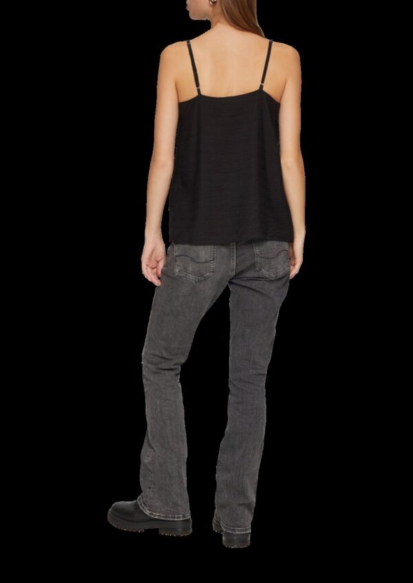 Blusentop aus Viskosemix mit Spitzen-Detail