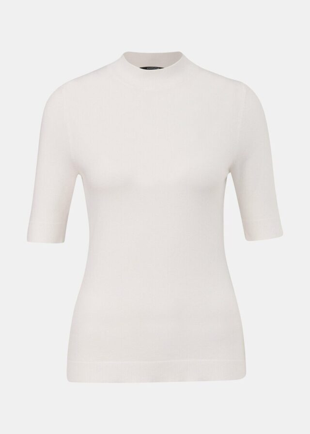 Feinstrickpullover mit Stehkragen