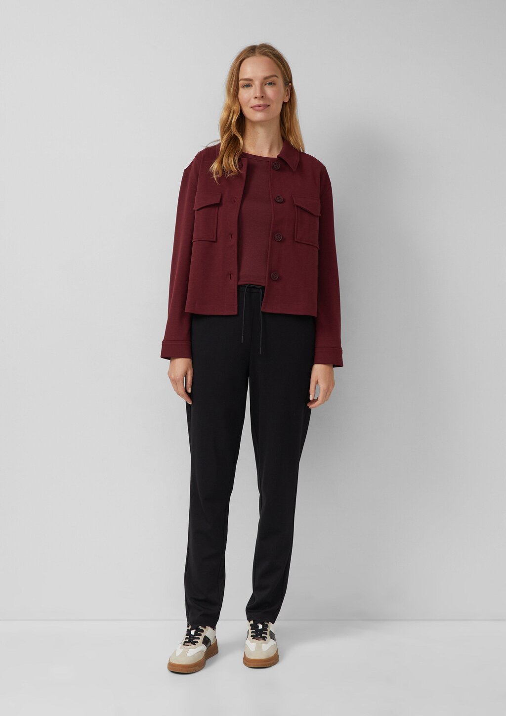 Interlock-Jogg Pants mit Gummizug