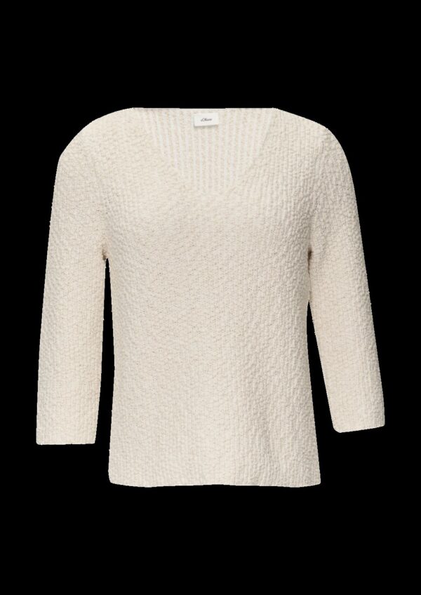 Pullover mit Glitzergarn und 3/4-Ärmeln