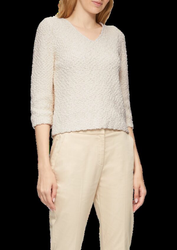 Pullover mit Glitzergarn und 3/4-Ärmeln