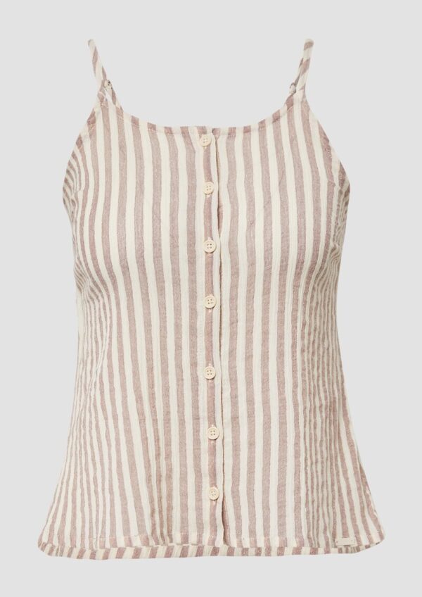 Baumwoll-Blusentop mit Knopfleiste