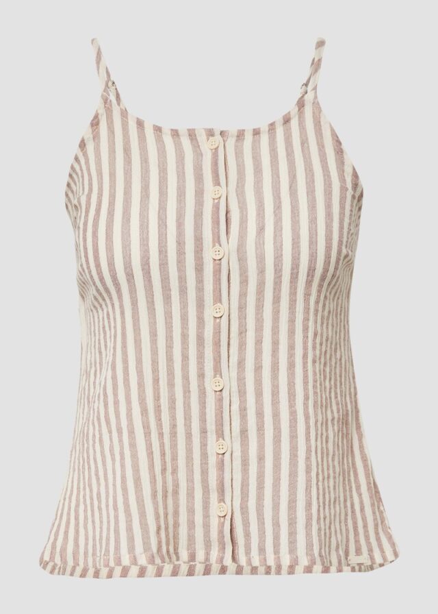 Baumwoll-Blusentop mit Knopfleiste