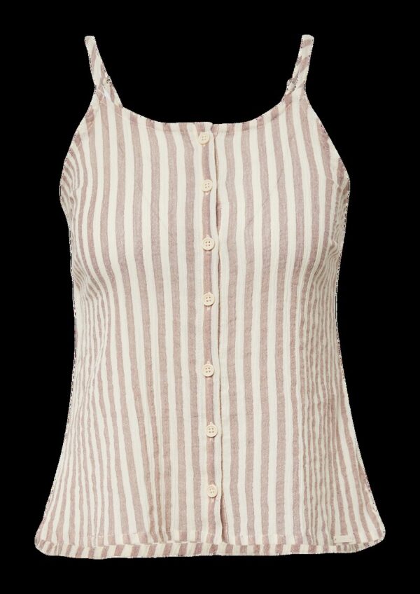 Baumwoll-Blusentop mit Knopfleiste