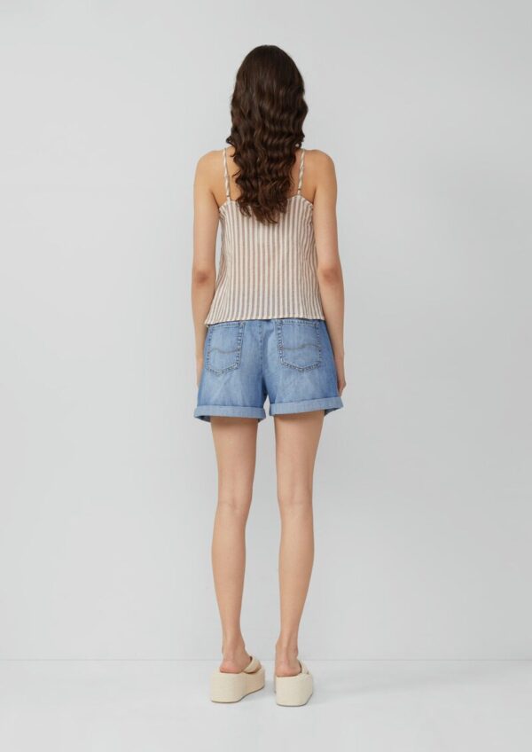 Baumwoll-Blusentop mit Knopfleiste