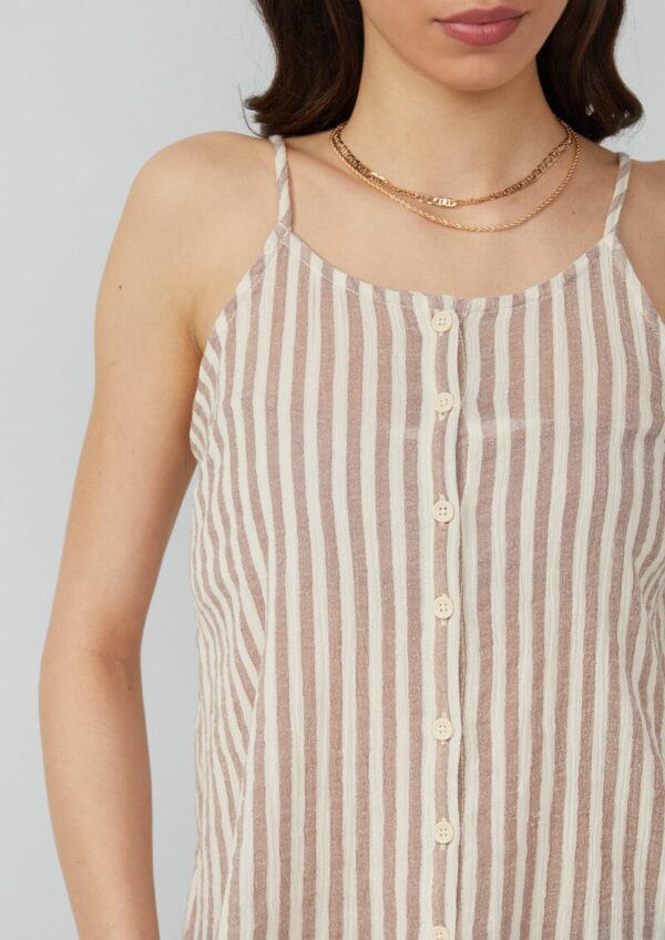 Baumwoll-Blusentop mit Knopfleiste