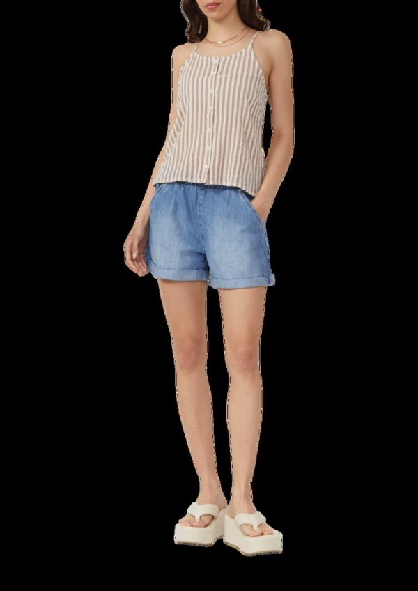 Baumwoll-Blusentop mit Knopfleiste