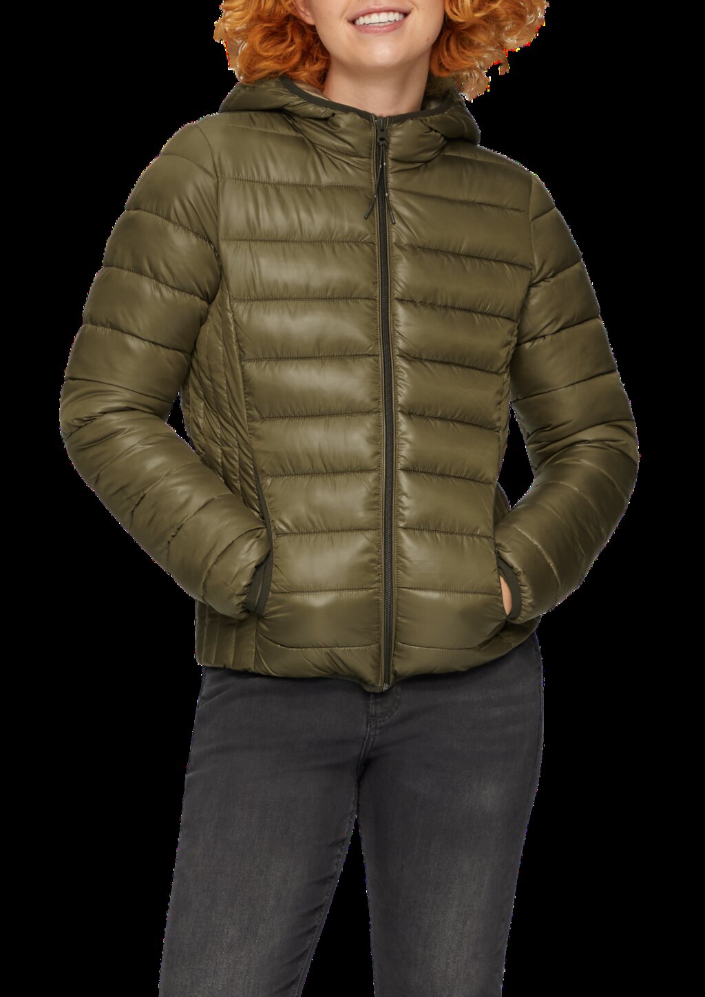 Leicht wattierte Steppjacke mit Kapuze