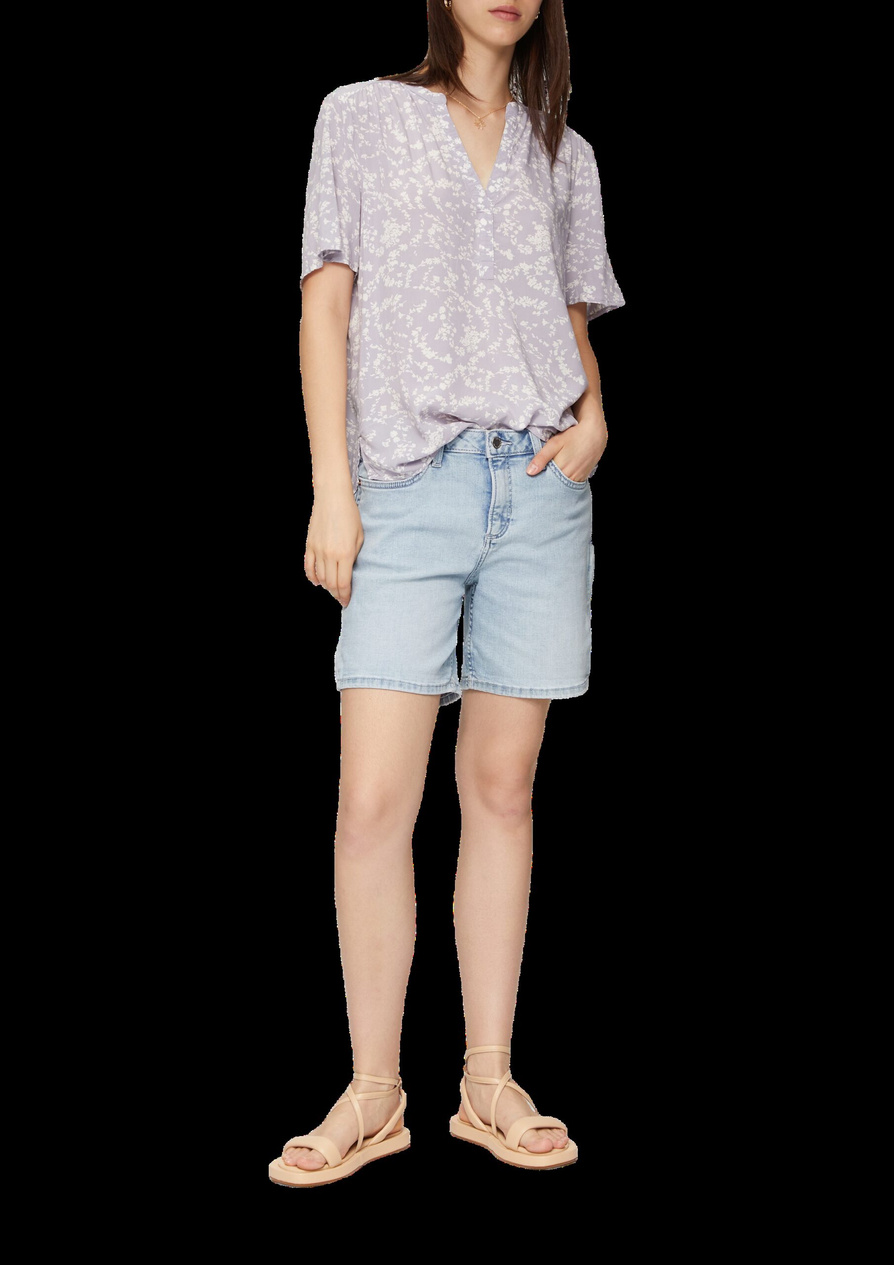 Gemusterte Tunikabluse aus Viskose