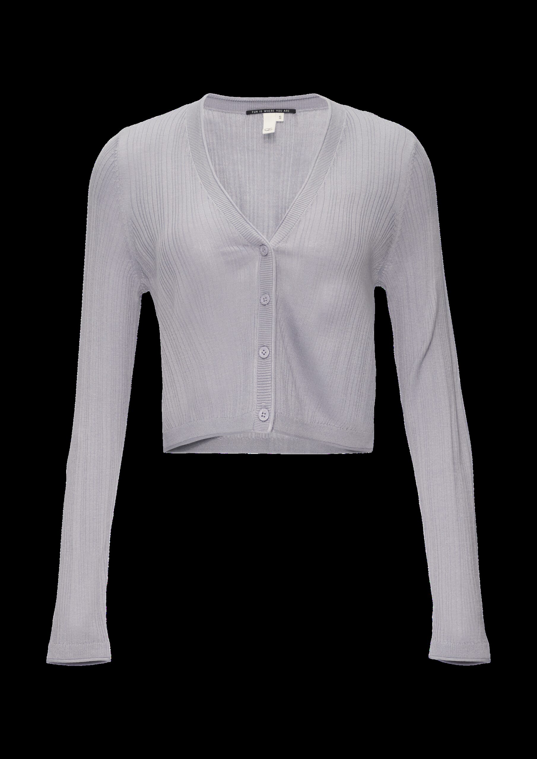 Verkürzte Strickjacke aus Viskosemix