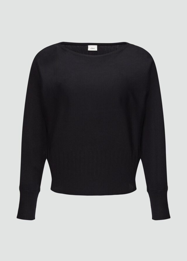 Strickpullover mit Strukturmuster am Saum