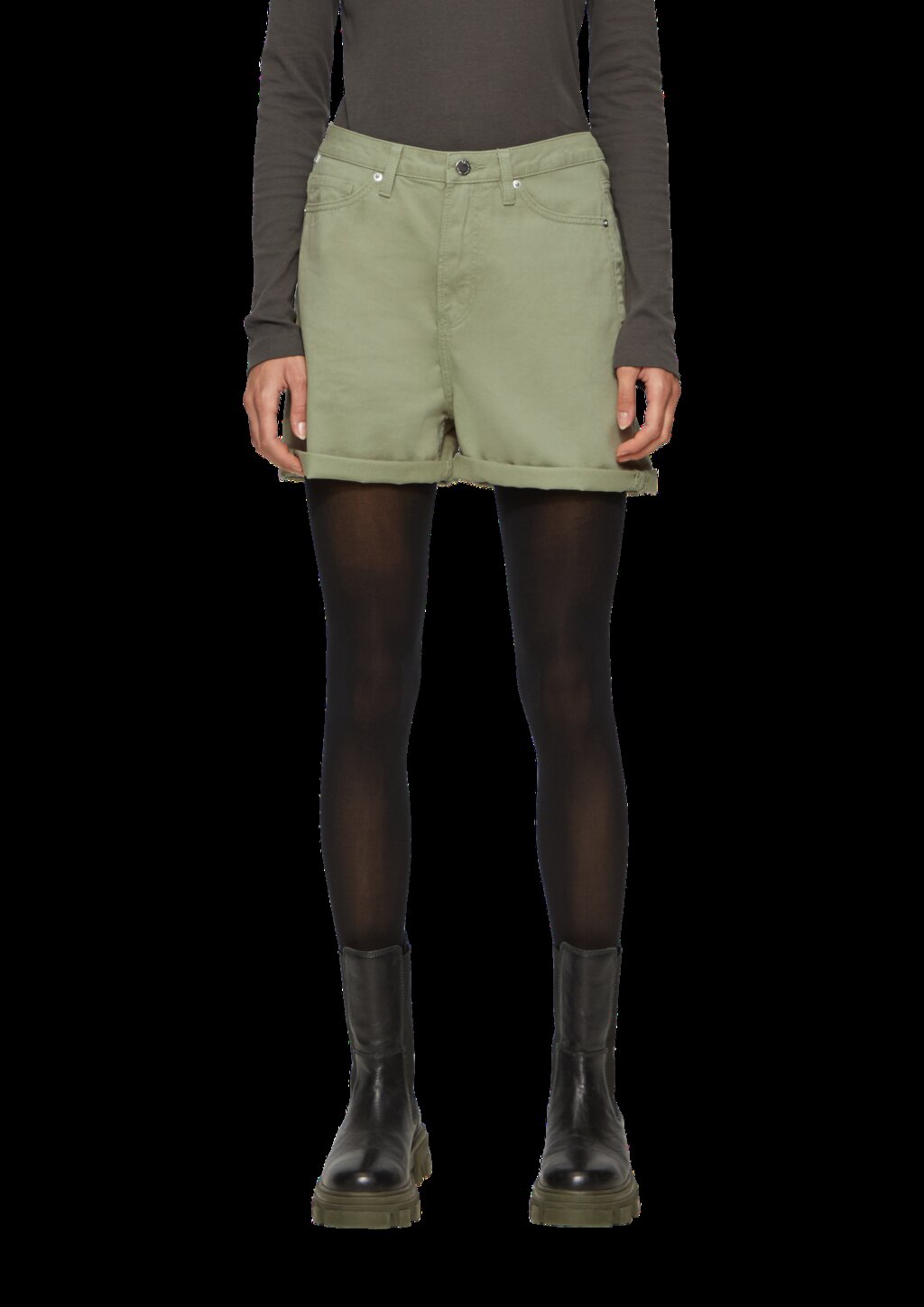 Jeans-Shorts Mom / Relaxed Fit / High Rise