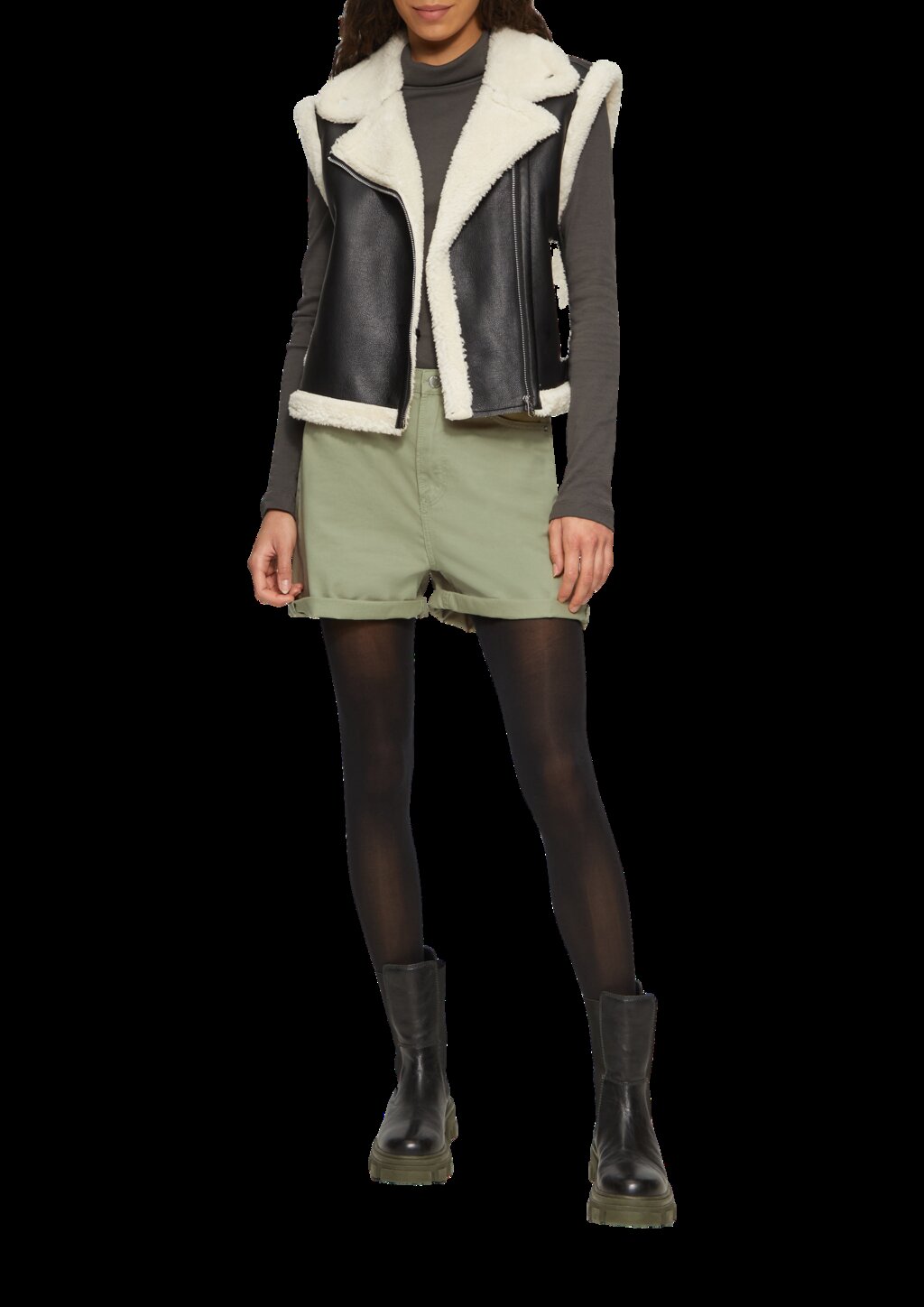 Jeans-Shorts Mom / Relaxed Fit / High Rise